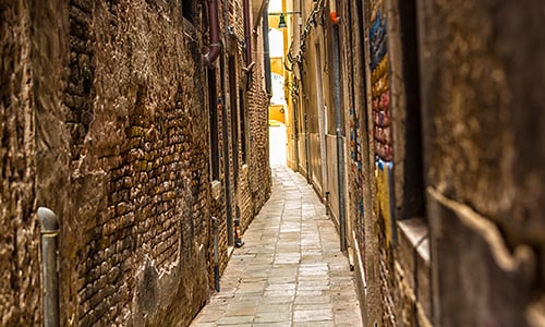 Brick alleyway