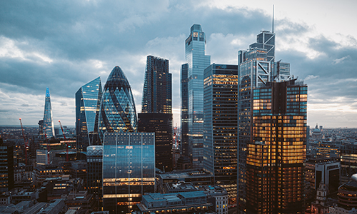 The City of London Skyline at Night