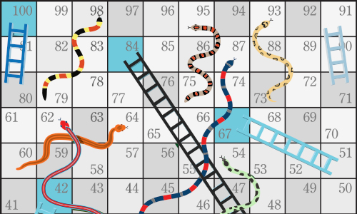 snakes and ladder board game