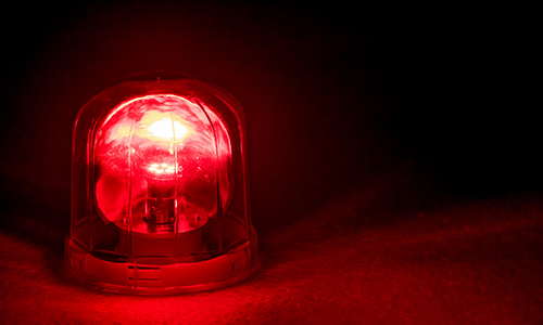 A Red Emergency Light