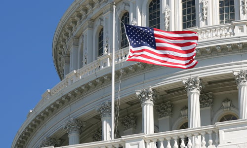 US congress and and US flag